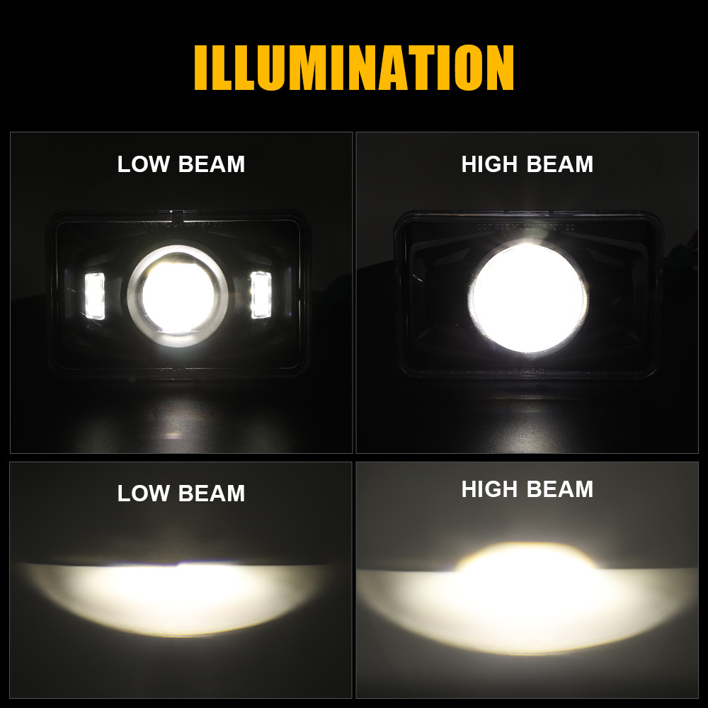 High Power 4X6 Inch Led Headlight Car Projector Headlight Hi/Lo Beam For Kenworth Trucks H4652 H4666 H6545 H6054 H4651 H4656