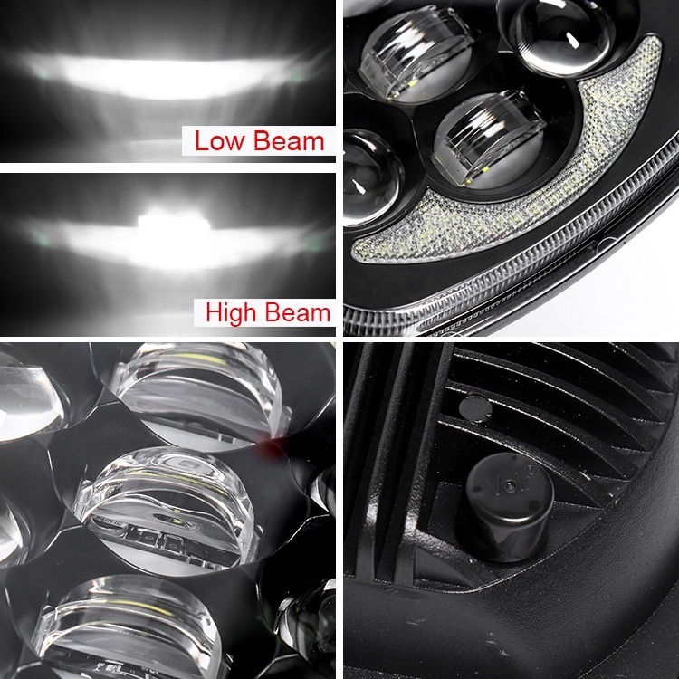 Focos Foco H4 Faro Para Toyotas Drl Lead Led Head Lights Ip67 Hi/Lo Beam Headlights For Toyota Sequoia Hilux Pickup Headlights