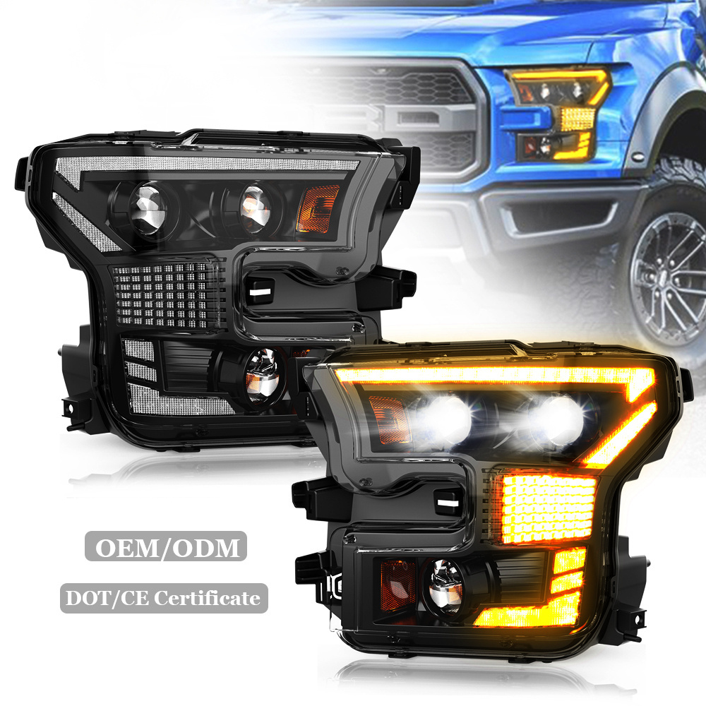 Auto lighting system upgrade led car headlight for Ford F-150 F150 Car Led Headlight Assembly Faros