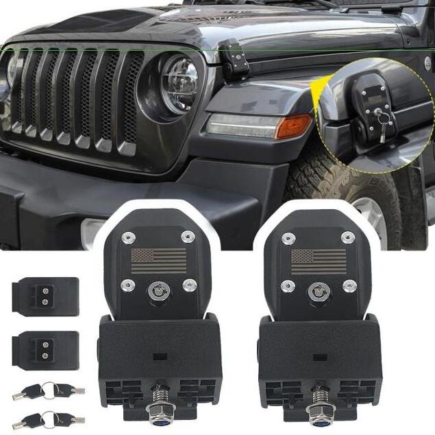 Guangzhou LOYO New design Car Engine Hood Lock Latch Catch Lock With Key Car Exterior Access Hood Catch Kit For Jeep Wrangler Jl