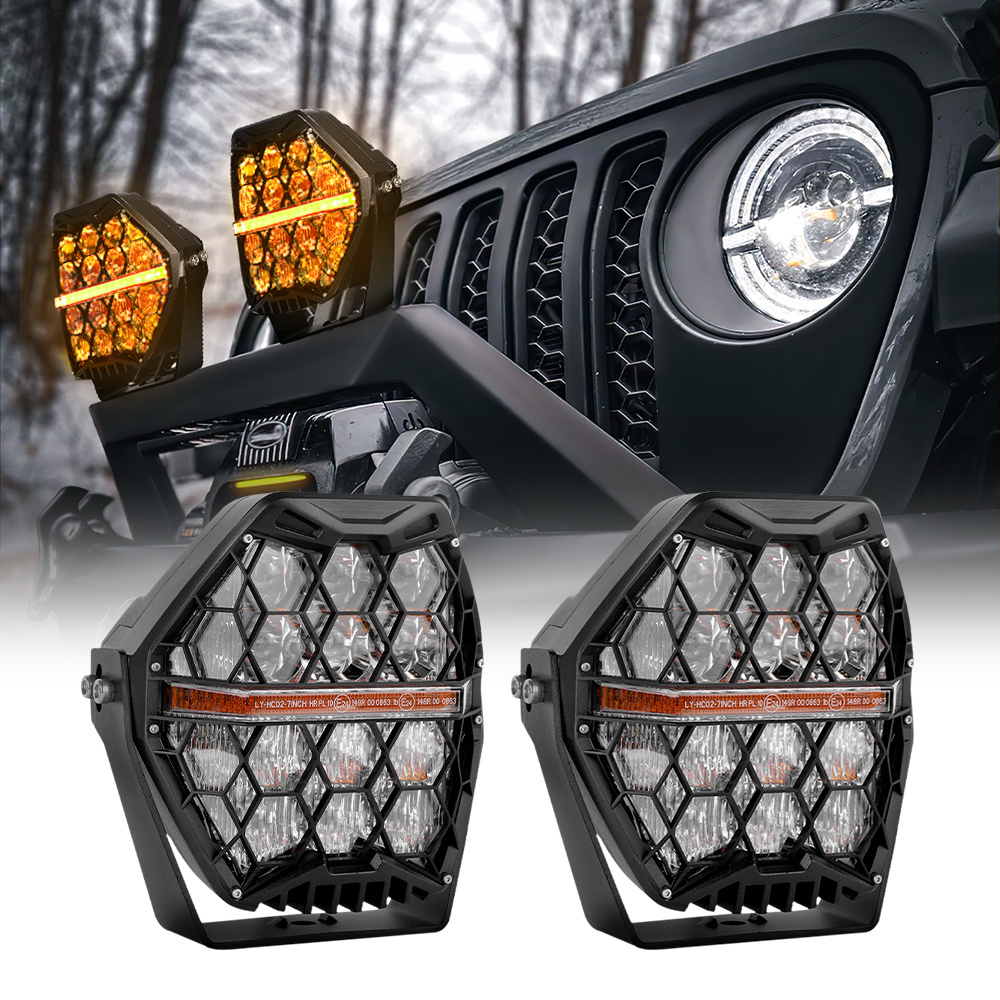 High Power 120W Super Bright Truck Offroad Led Spotlight 7inch Car Led Work Lights 24V 32V Round Led Driving Light DRL