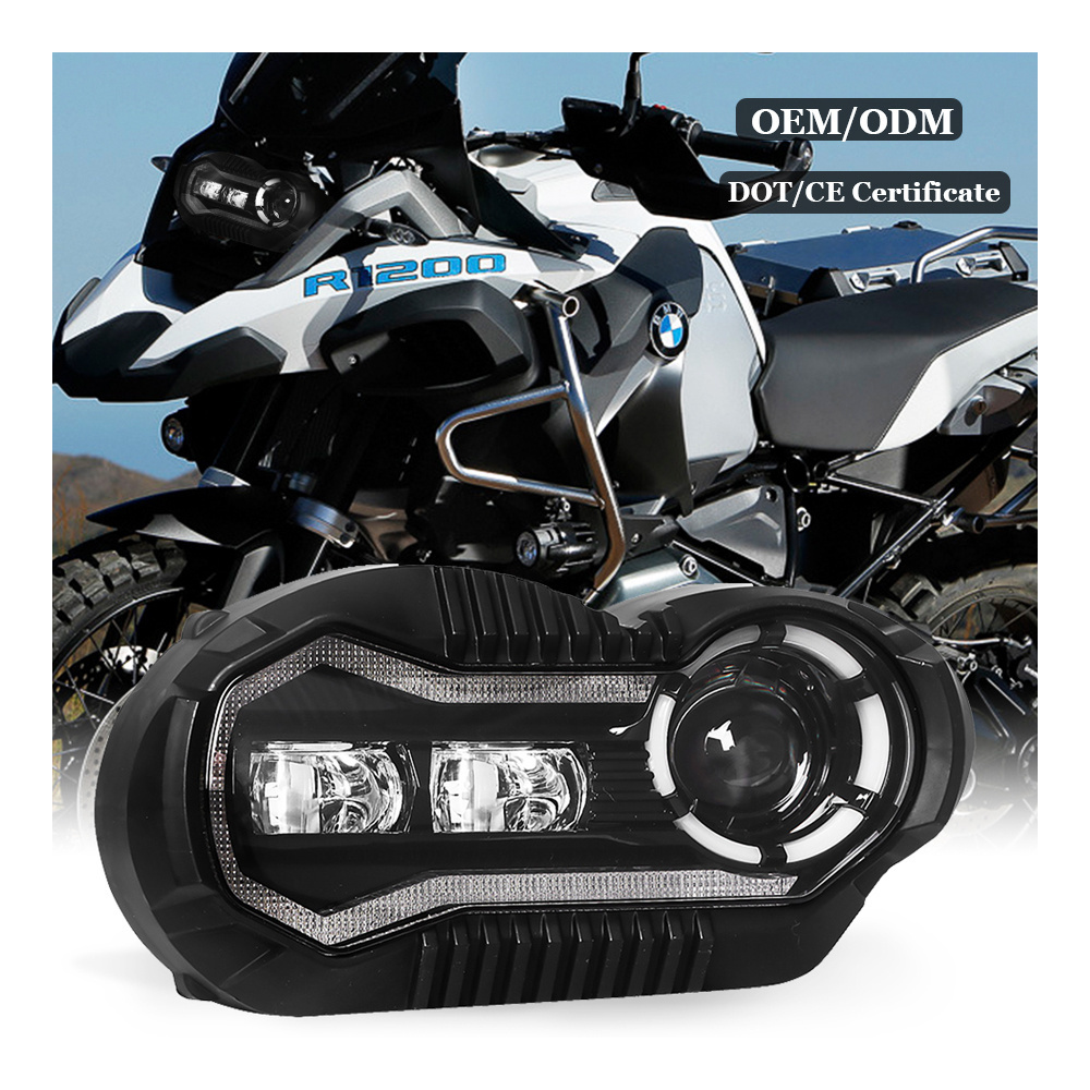 Led Motorcycle 12v Led Headlight Rectangle Angel Eye Rectangular Motorcycle Led Head Light Headlight For BMW