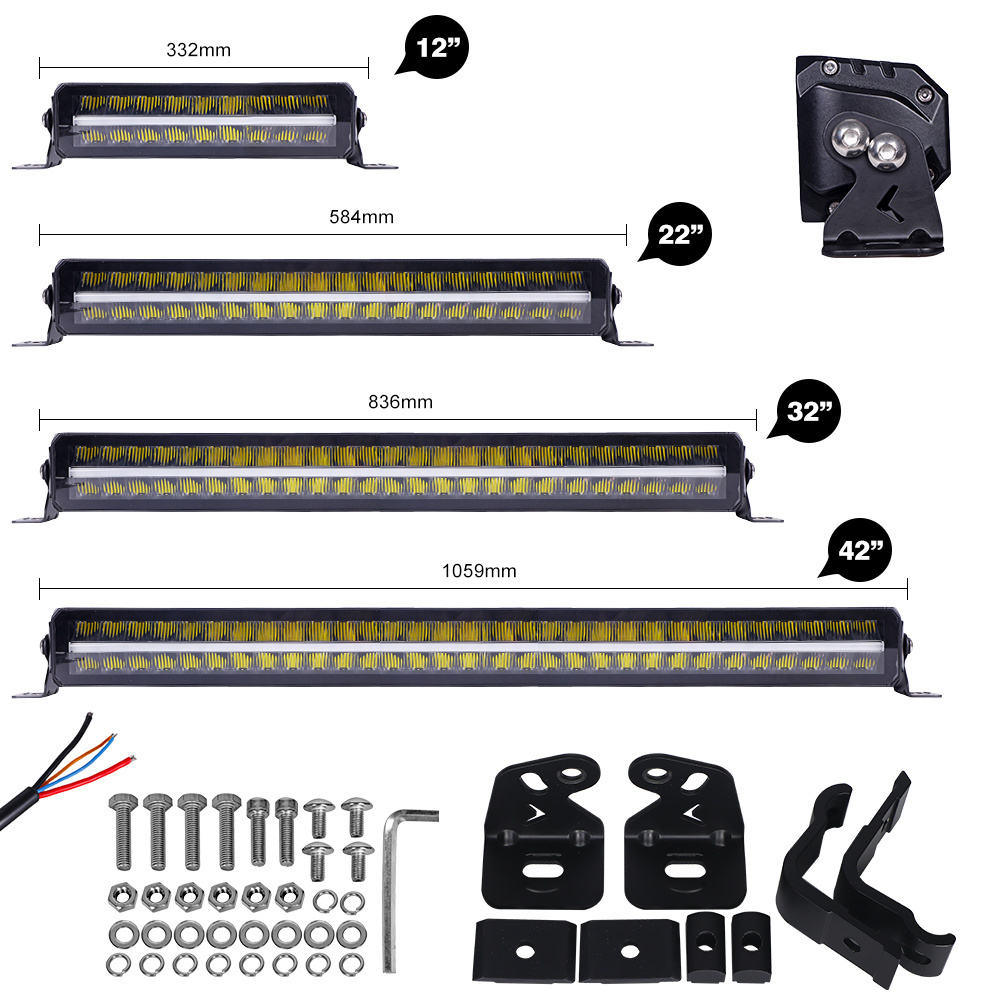 Laser Ramp Tow Led Work Light Bar Off Road Off-Road Led Light bar Slim Truck Utv Warning Bars Light