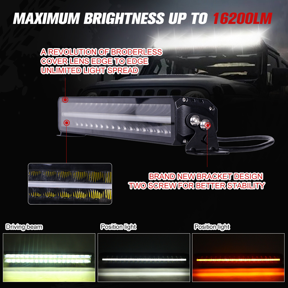 Laser Ramp Tow Led Work Light Bar Off Road Off-Road Led Light bar Slim Truck Utv Warning Bars Light