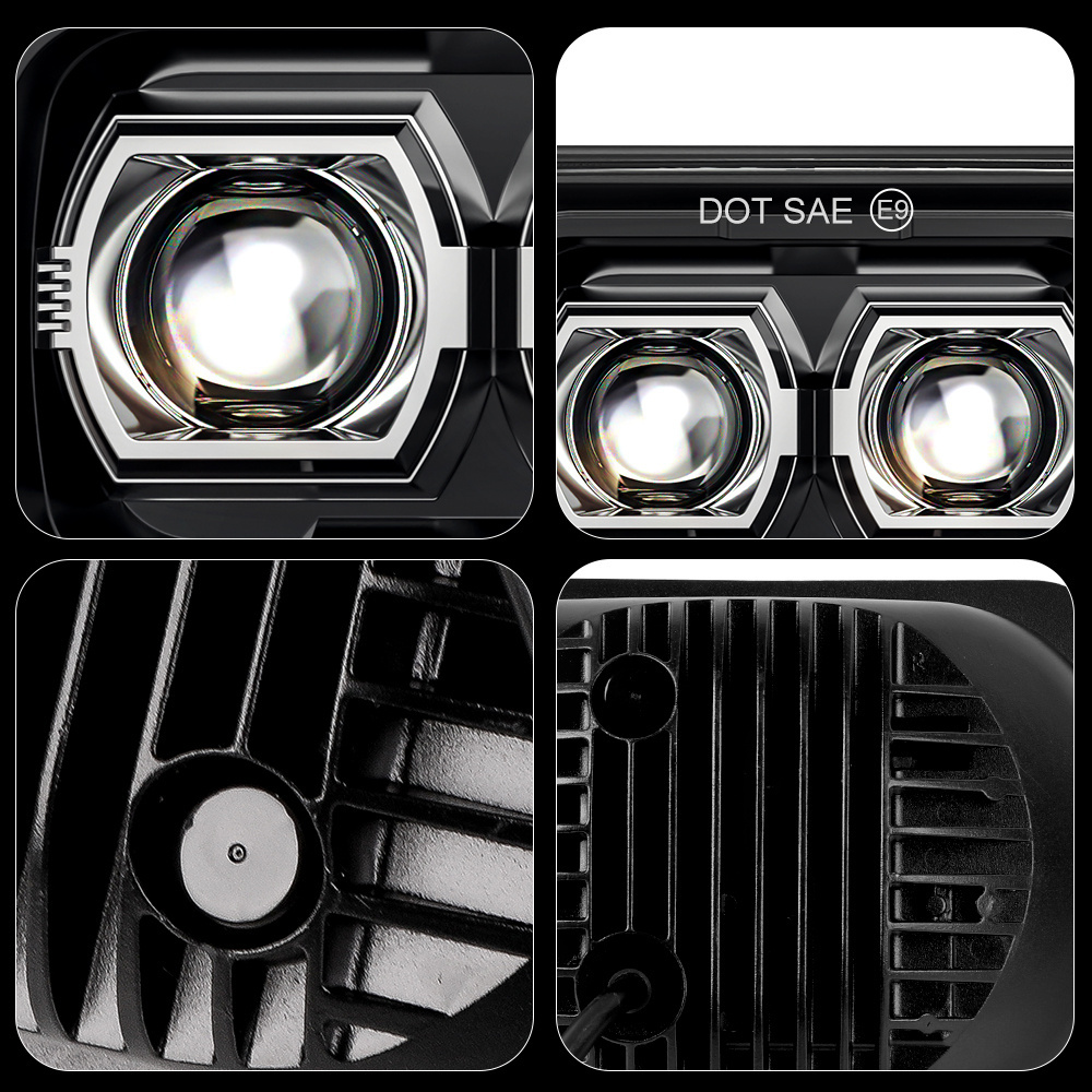 Long lighting distance 7 inch rectangular 5x7 led headlight black for 1981-1992 Toyota Corolla 7x6 H6052/H6054 Semi-Sealed Beam