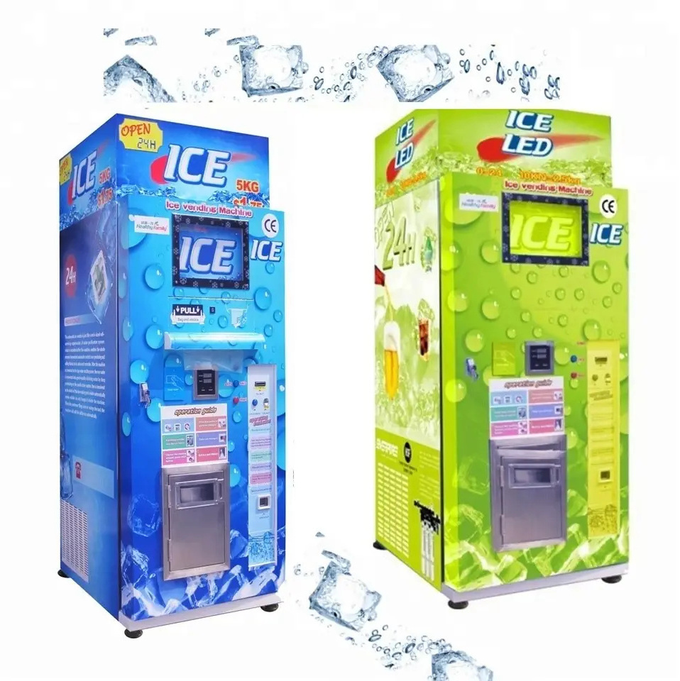 Adjustable Temperature 24 Hours Self Service Commercial Ice Vending Machine Outdoor Ice Vending Machine For Sale