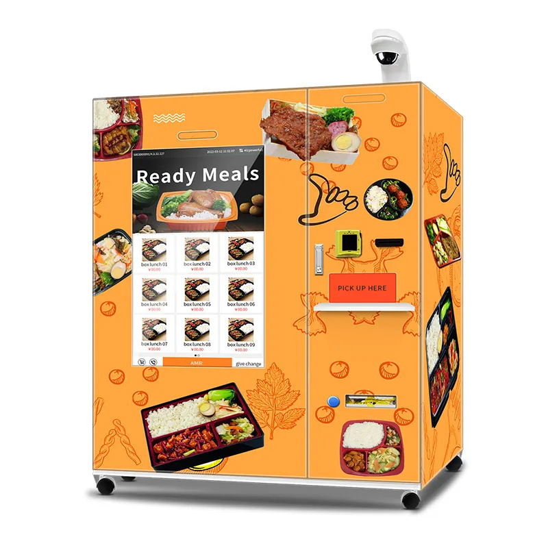 Hot Sale New Big Touch Screen  Frozen Food Vending Machine Fully Automatic Fresh Food Vending Machine With 45S Quick Heating