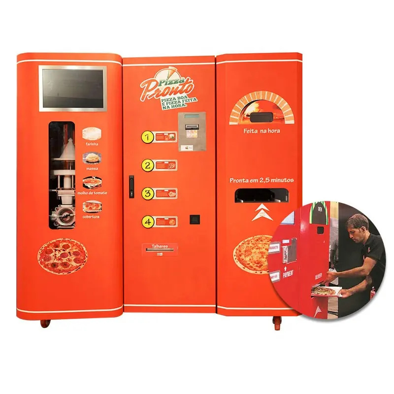 Smart Touch Screen Self-Service Fast Food Making Vending Machine Fully Automatic Pizza Vending Machines For Sale