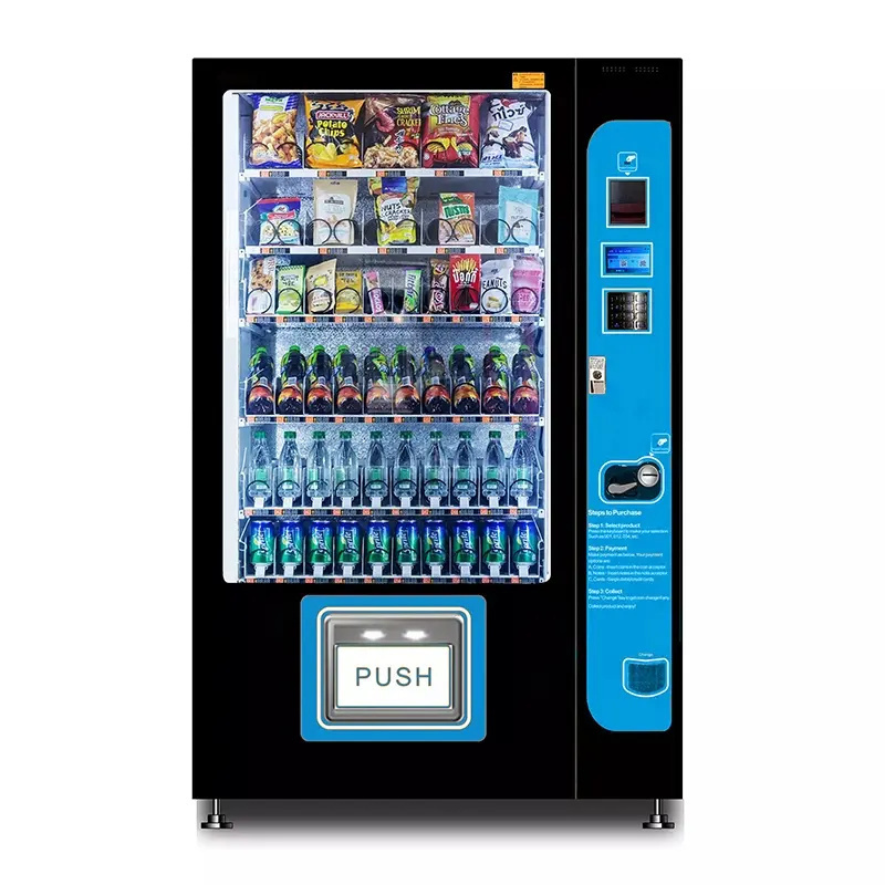 2023 New 24 Hours Self Service Frozen Beverage Vending Machine Automatic Combo Vending Machine For Foods And Drinks Snack