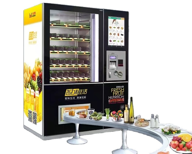 21.5 Inches Touch Screen/Ads Vending Machine For box lunch Snack And Drink Bottle In Manufacturer