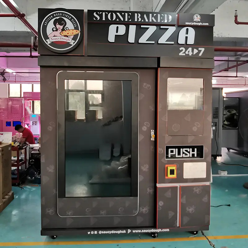 Hot Touch Screen Automatic Pizza Vending Machine Self-Service Smart 24 Hours Fresh Fast Food Vending Machine For Sale