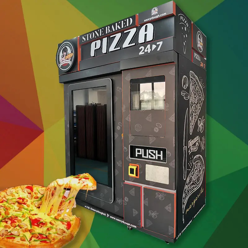 Hot Touch Screen Automatic Pizza Vending Machine Self-Service Smart 24 Hours Fresh Fast Food Vending Machine For Sale