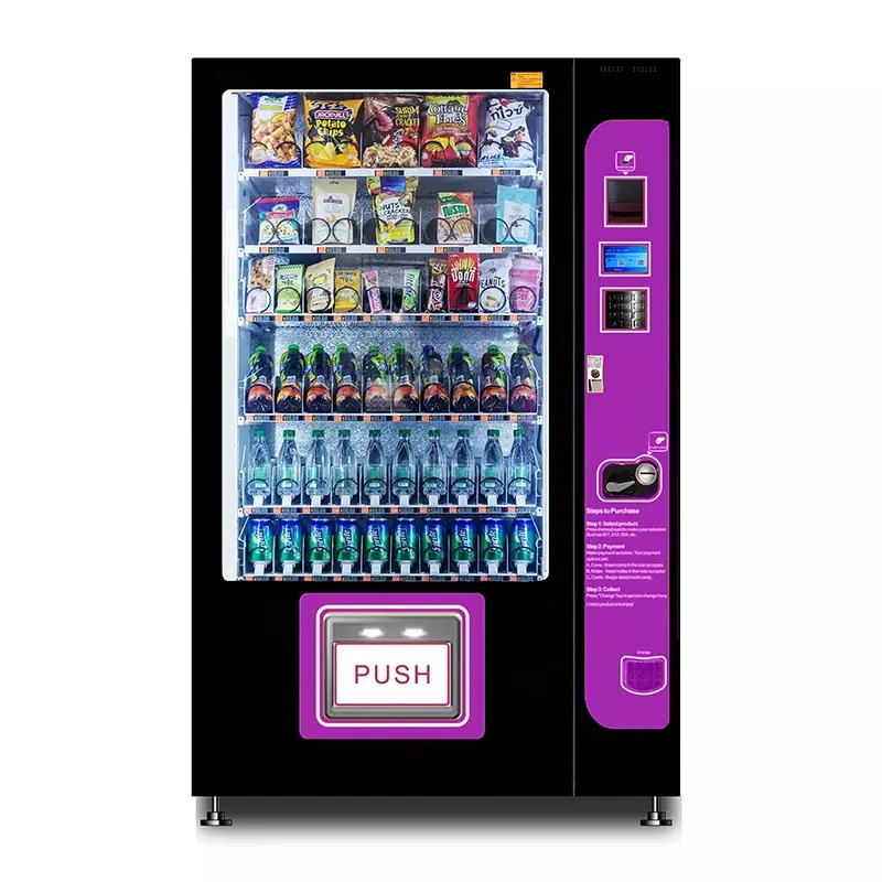 2023 New 24 Hours Self Service Frozen Beverage Vending Machine Automatic Combo Vending Machine For Foods And Drinks Snack