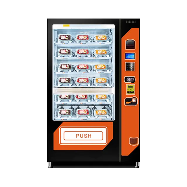 Cheap Digital 21.5 Inch Touch Screen Cold Beverage Cold Drinks Vending Machine Vegetable Food Automatic Vending Machine