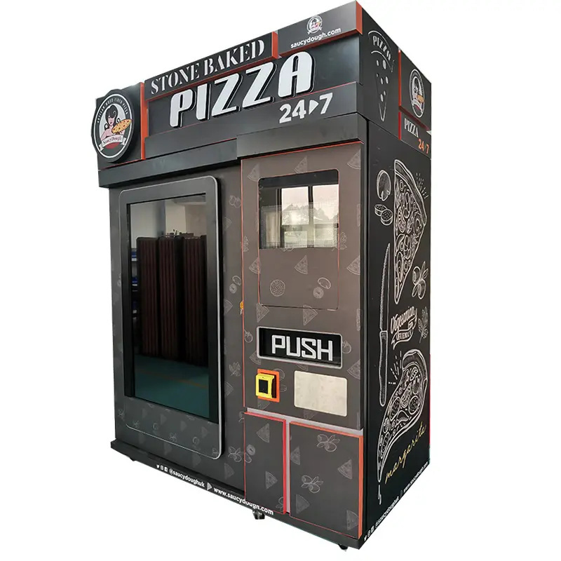 Hot Touch Screen Automatic Pizza Vending Machine Self-Service Smart 24 Hours Fresh Fast Food Vending Machine For Sale