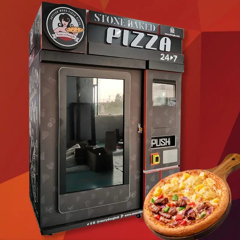 Hot Touch Screen Automatic Pizza Vending Machine Self-Service Smart 24 Hours Fresh Fast Food Vending Machine For Sale