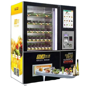 Best Price Lunch Box Meal Automatic Selling Machine Fridge Pre-Meal Big Size Screen