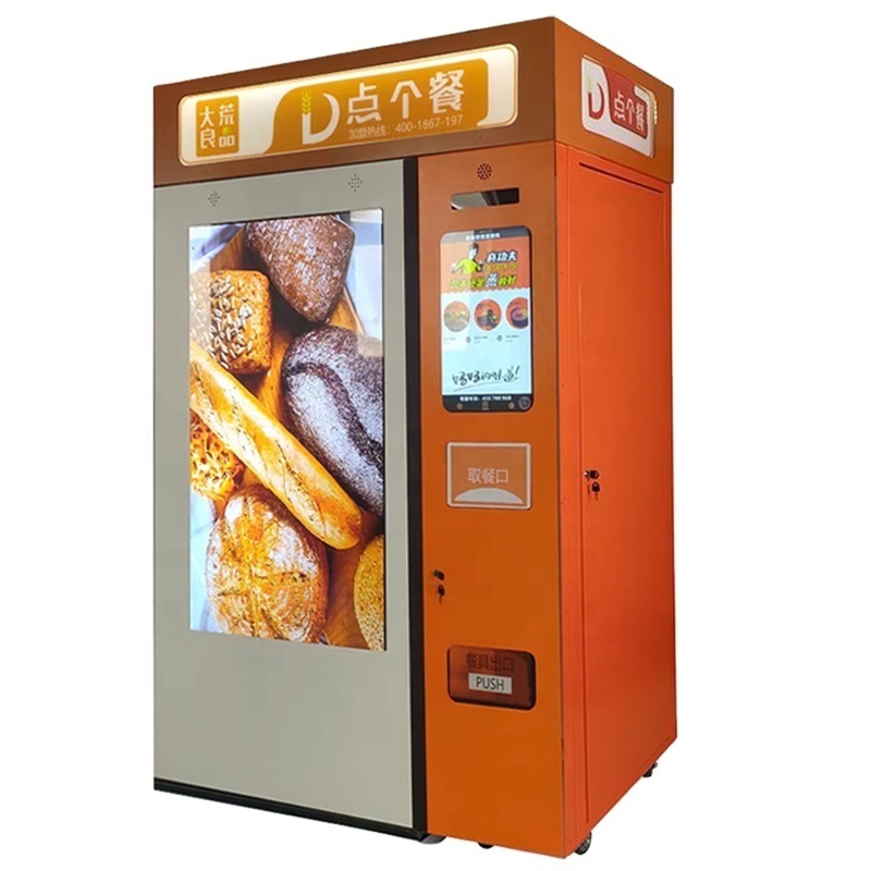 Best Price Lunch Box Meal Automatic Selling Machine Fridge Pre-Meal Big Size Screen