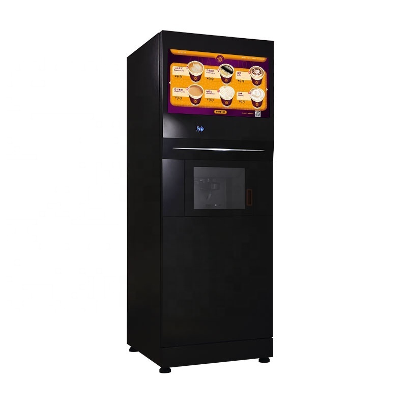 Custom Packaging Auto Cup Coffee Latte Coffee Making Machine Vending Large Capacity For Business Automatic Payment