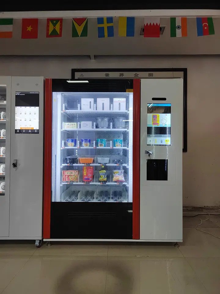 Touch Screen Big Capacity Elevator Vending Machine Food Drink Vending Machine For Supermarket