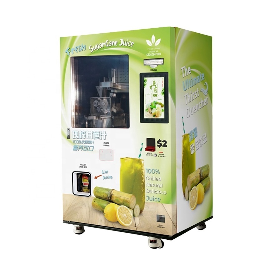 Unmanned Orange Juice Vending Machine Commercial Outdoor With Cash Coin Acceptor Credit Card