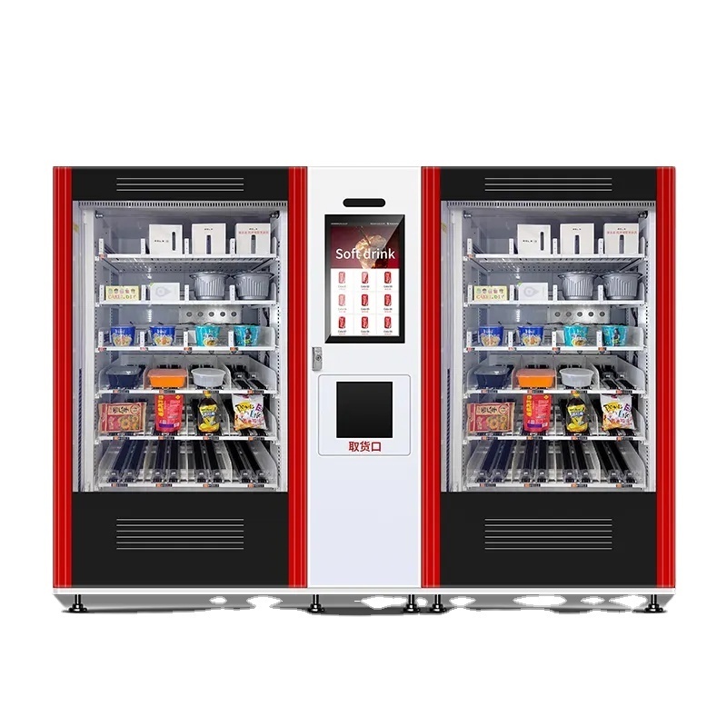 Touch Screen Big Capacity Elevator Vending Machine Food Drink Vending Machine For Supermarket