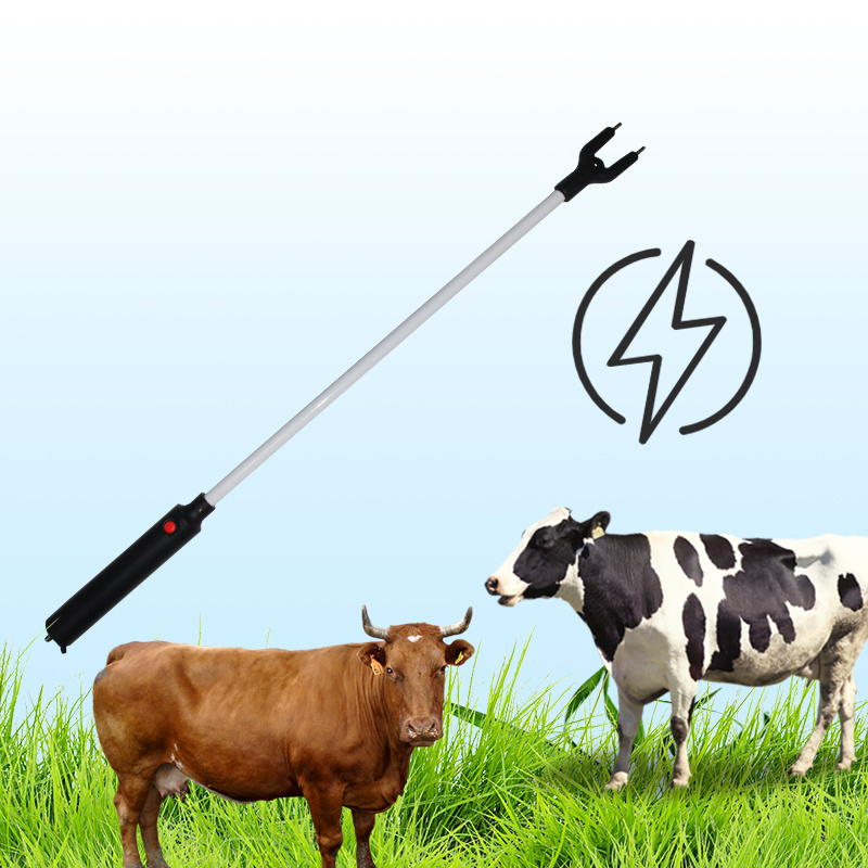 Pig Farming 100cm Equipment Waterproof Electric Pig Cow Cattle Drive Stick Prod Livestock Long Prod With Lighting Hog Pig Handle