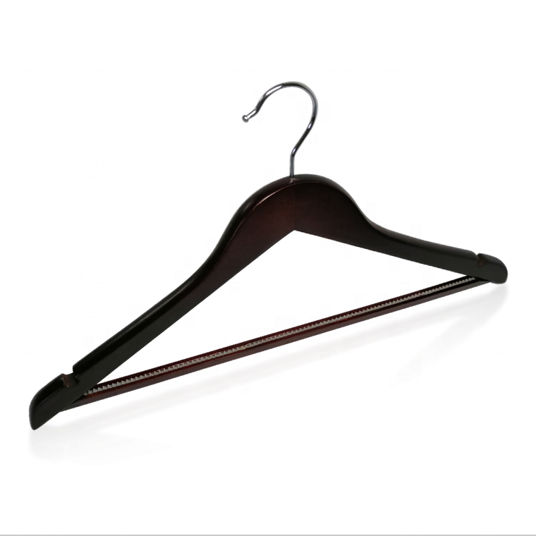 A Grade Wooden Clothes Hanger With Anti Slip Pants Bar