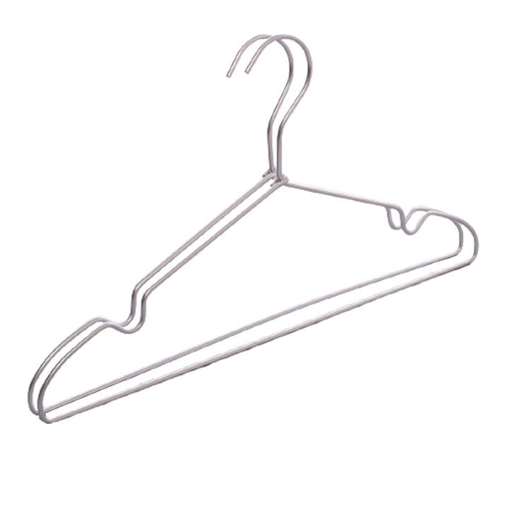 Supplier Wholesale Cheap Slim Silver Strong Aluminium Wire Clothes Metal Hanger