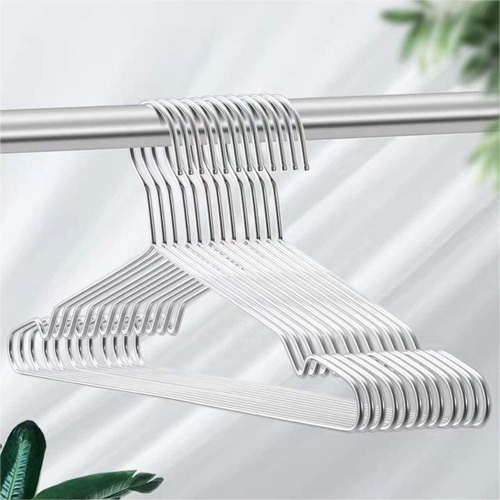 Wholesale Space Saving Wire Metal Hanger Clothes Coat Stainless Steel Hangers For Laundry