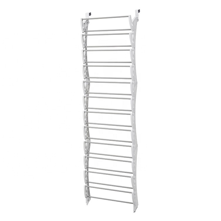 12 Tier Shelf Organiser Storage Stand Adjustable 36 Pair Over Door Hanging Shoe Rack