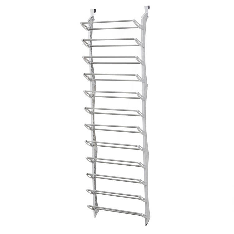 High Quality 12 Tier White Wall Mounted Hanging Freestanding Shoe Racks For Behind Door