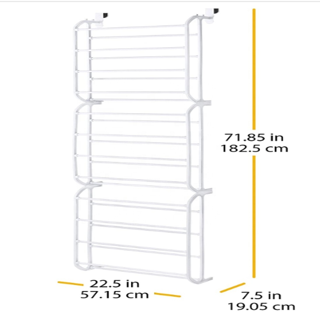 12 tier 36 pair over hanging over the door shoe rack