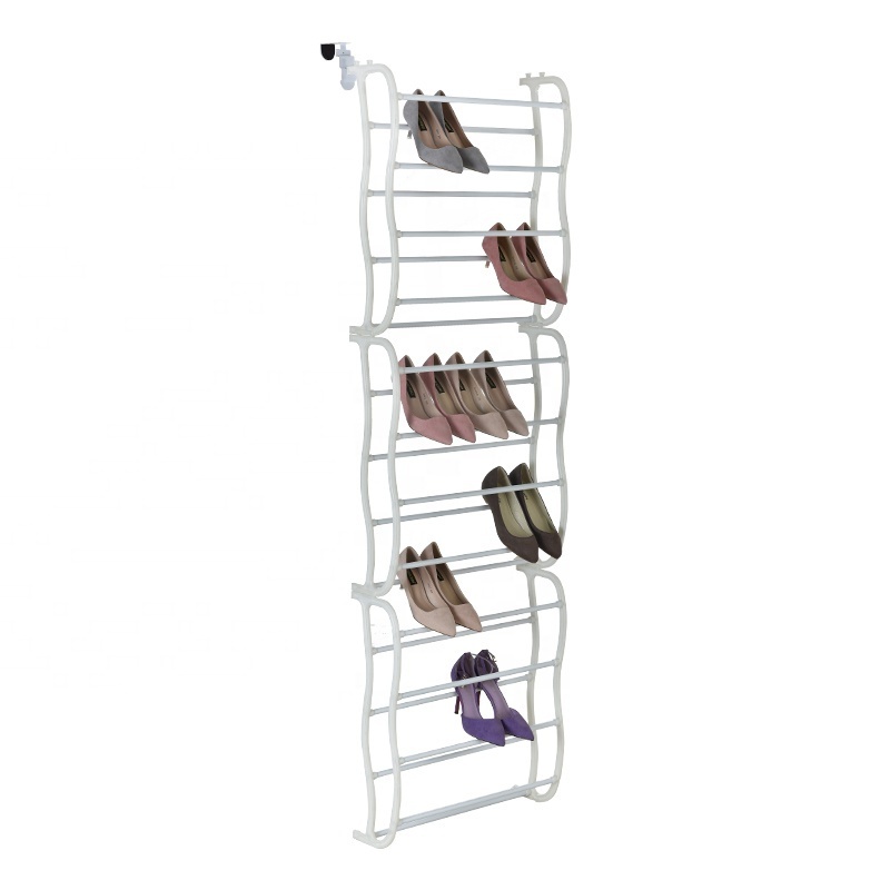 Manufacturer 12 Tier metal Hanging Shoe Rack shoe rack White 36 Pair Over The Door Shoe Organizer