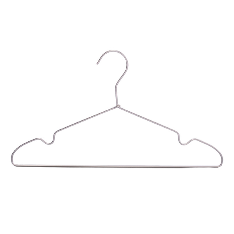 Supplier Wholesale Cheap Slim Silver Strong Aluminium Wire Clothes Metal Hanger