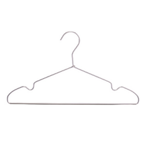 Supplier Wholesale Cheap Slim Silver Strong Aluminium Wire Clothes Metal Hanger