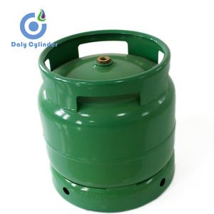 Portable 6kg butane lpg gas cylinder with burner for outdoor cooking use