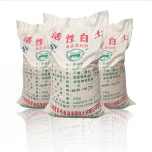 Chinese factory activated bentonite bleaching earth clay price 25kg bag in tons for sunflower canola rapeseed cooking oil filter