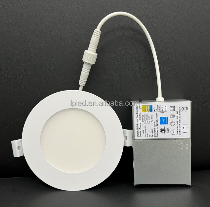 4inch 6 Inch 5CCT LED Recessed Ceiling Light with Night Light 9W+3W 12W+3W Dimmable Canless Wafer Downlight  ETL ES Slim Panel