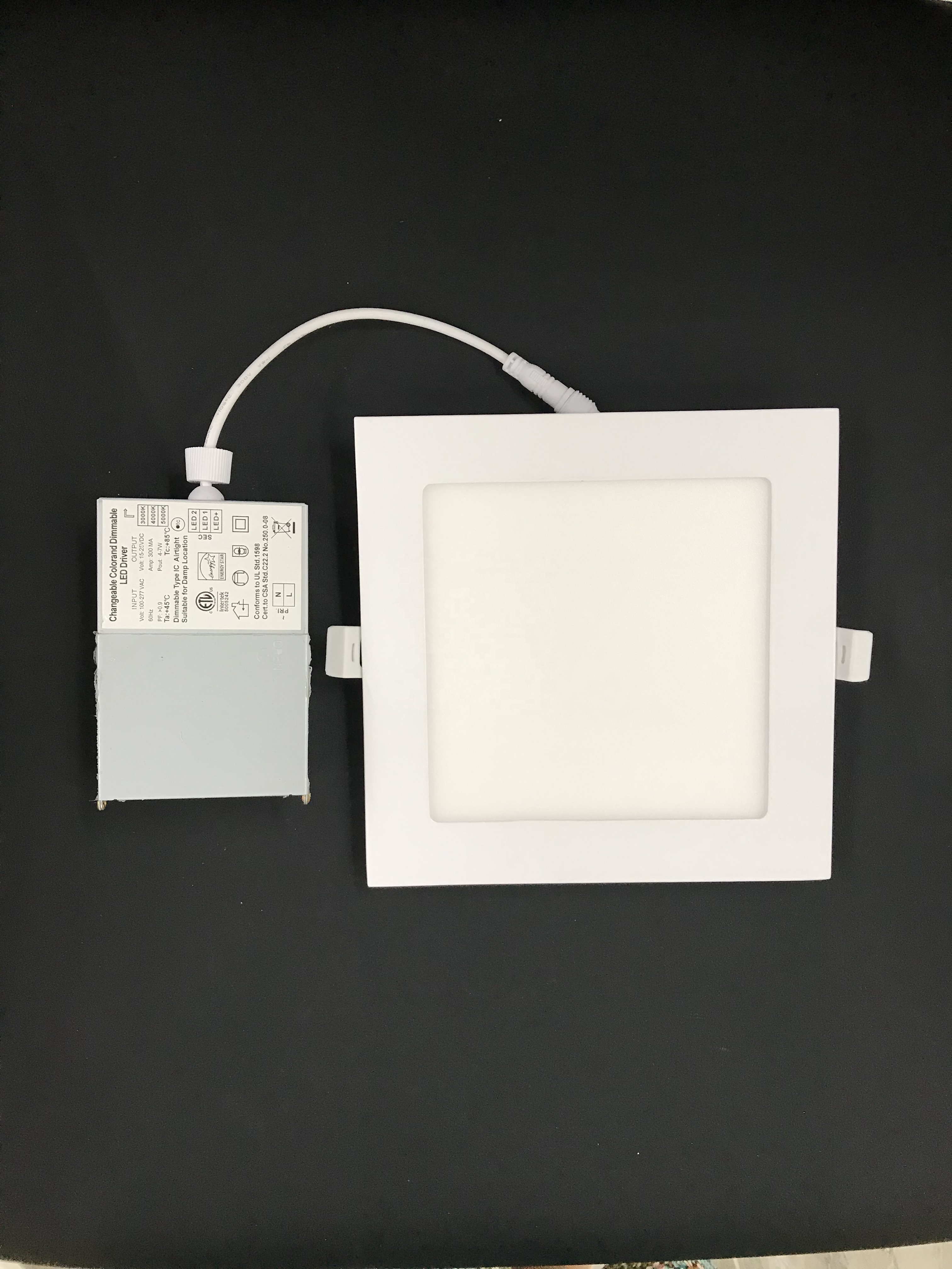 3 4 6 8 12 inch led Black down light for Square Round Recessed pot light  5W  9W 12W  18W 24w ETL ES Flat Slim led downlight