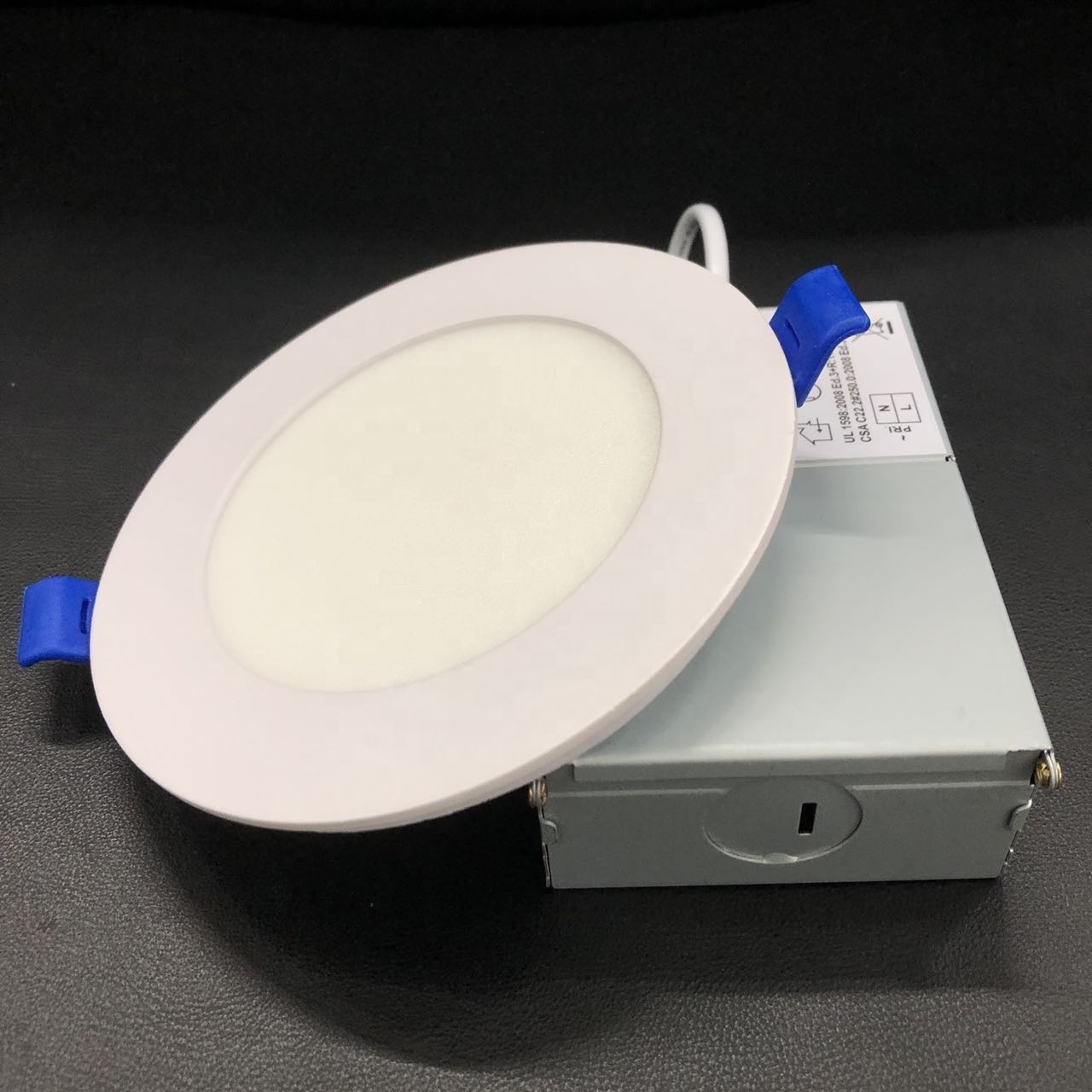 4inch 9W Slim LED Recessed Ceiling Light with Junction Box 2700K-6000K Canless Wafer Slim Panel Downlight ETL ES 5005242