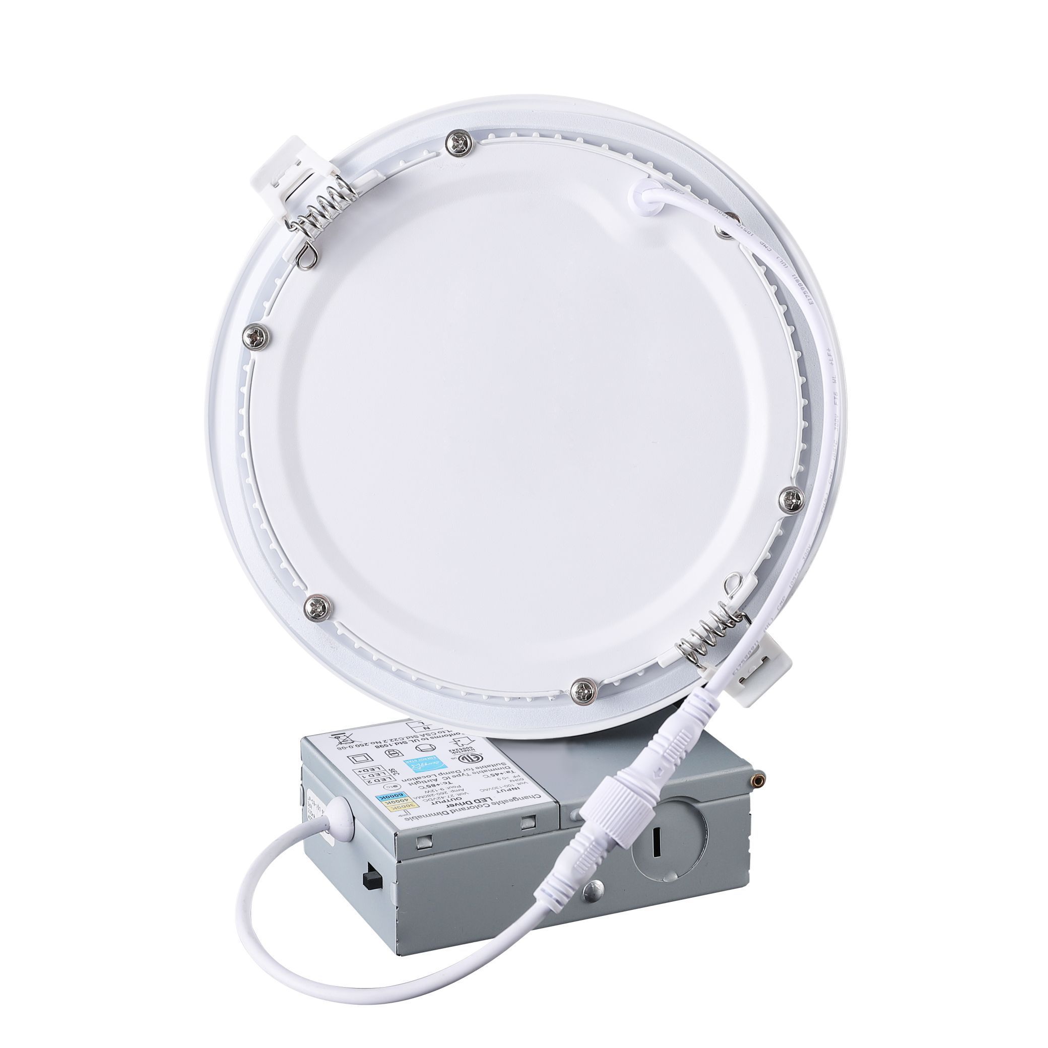 ETL ES FCC IC 6inch 12W Ultra Thin LED Panel Light with No-flicker Driver Single CCT 2700K-6000K Air Tight IC Rated