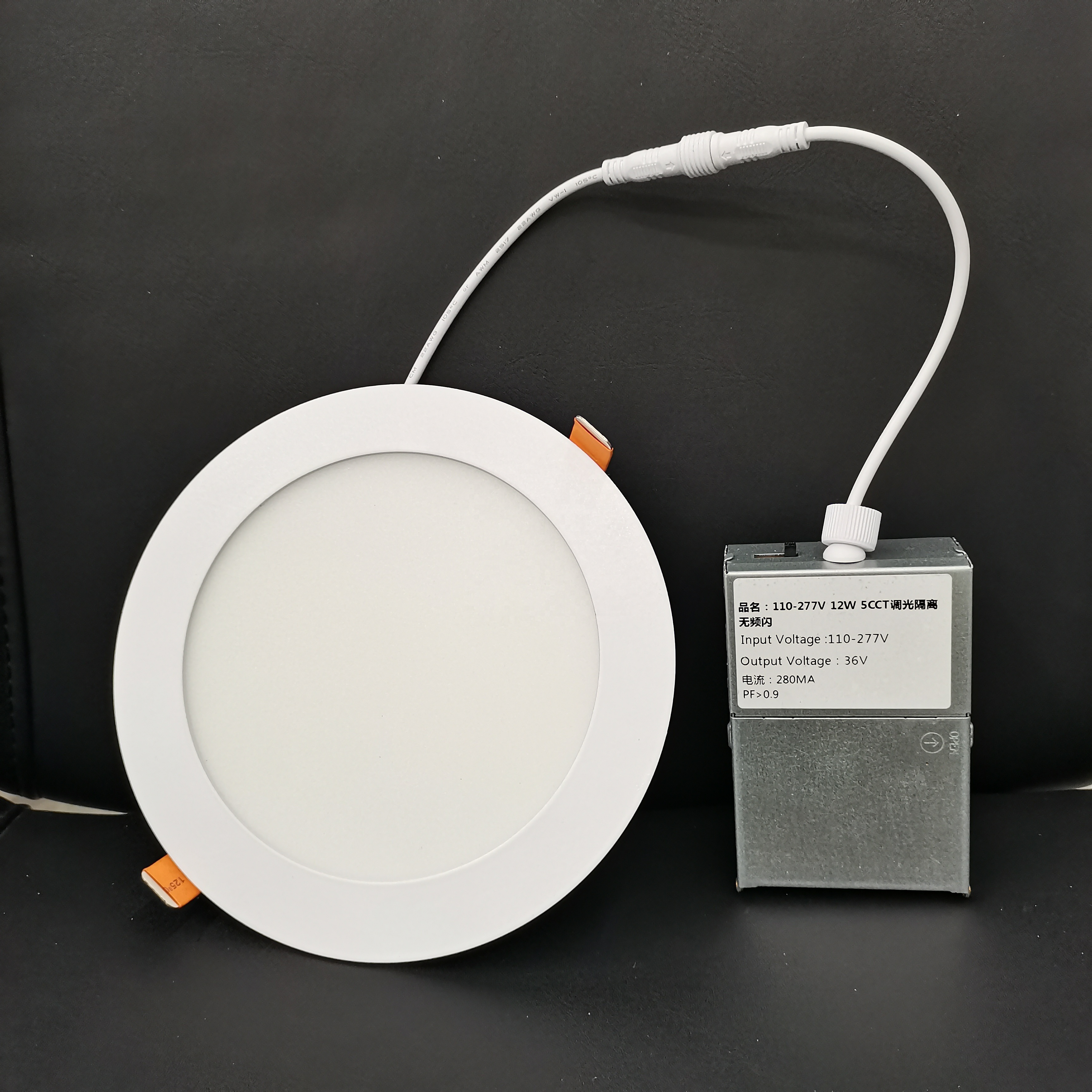 ETL ES  5CCT CRI 90 2 Hours Fire Rated New Arrival Ceiling Led Panel  6inch 12W Ultra Slim Recessed Panel Light FCC