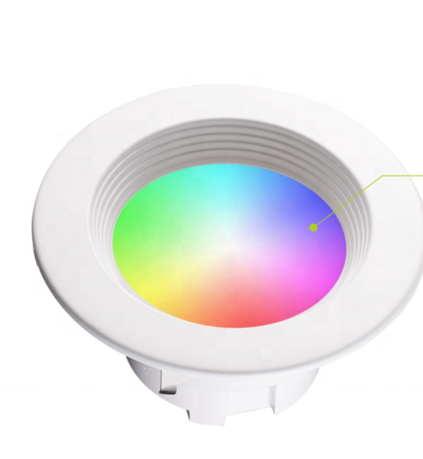 ETL ES Listed 4inch 9W LED Recessed Lighting Housing with Bluetooth WIFI Smart Control 4CCT Selection RGBCW