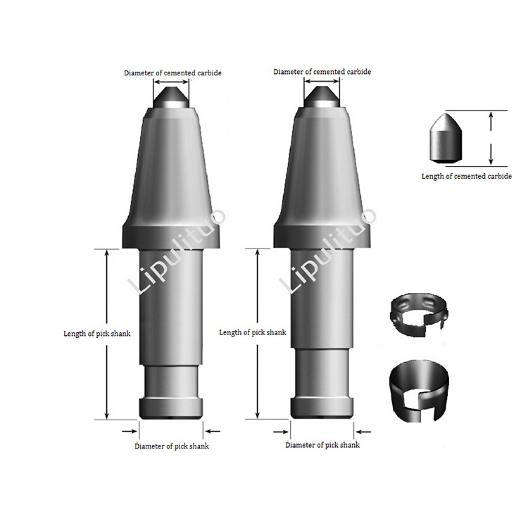 Lpu94 Earth Auger Drilling Round Conical Shank Bullet Teeth For Coal Mine Rock Cutting Drilling Picks