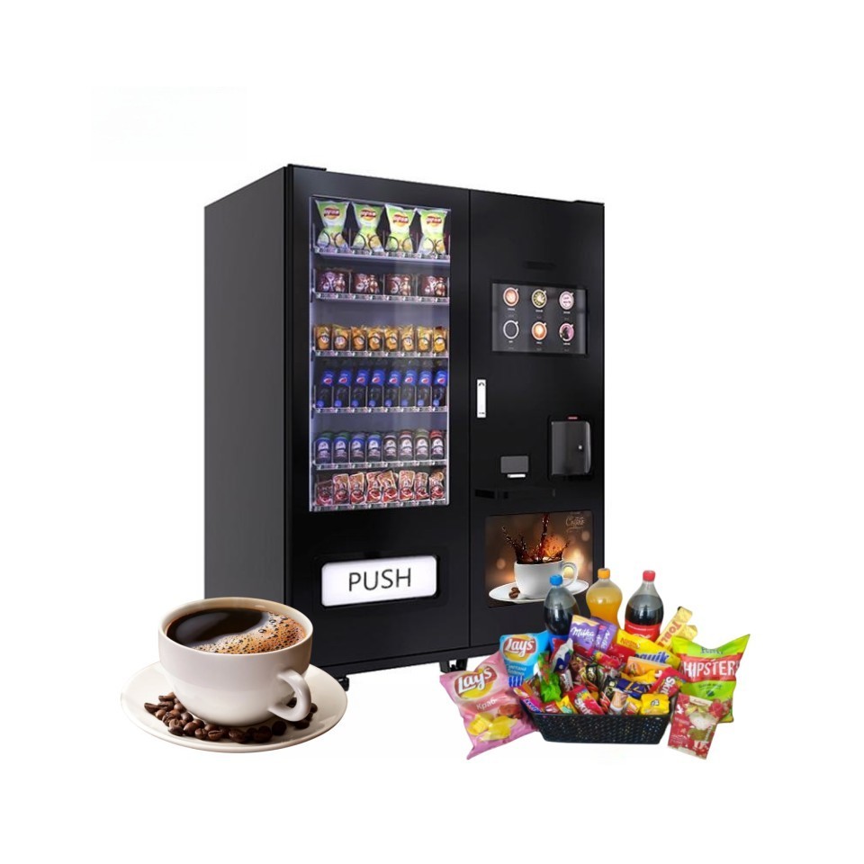 commercial soft drink beverage soda cola and snack chocolate biscuit vending machine freshly ground coffee vending machine