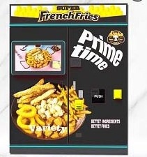 Factory directly supply low price French Fries and  Fried chicken wings onion rings snacks self service vending machines