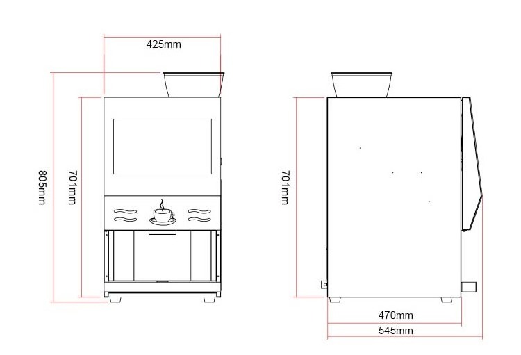 Commercial Operated Automatic Coffee Vending Machine Cold And Hot