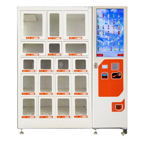 Transparent Window Refrigerated Locker Vending Machine For Sale Snack Drink Bottle Wine Beer Champagne