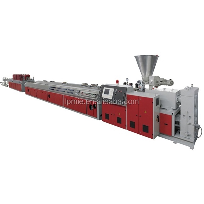 PVC profile extrusion line,wooden PVC double screw extrusion line,plastic machine